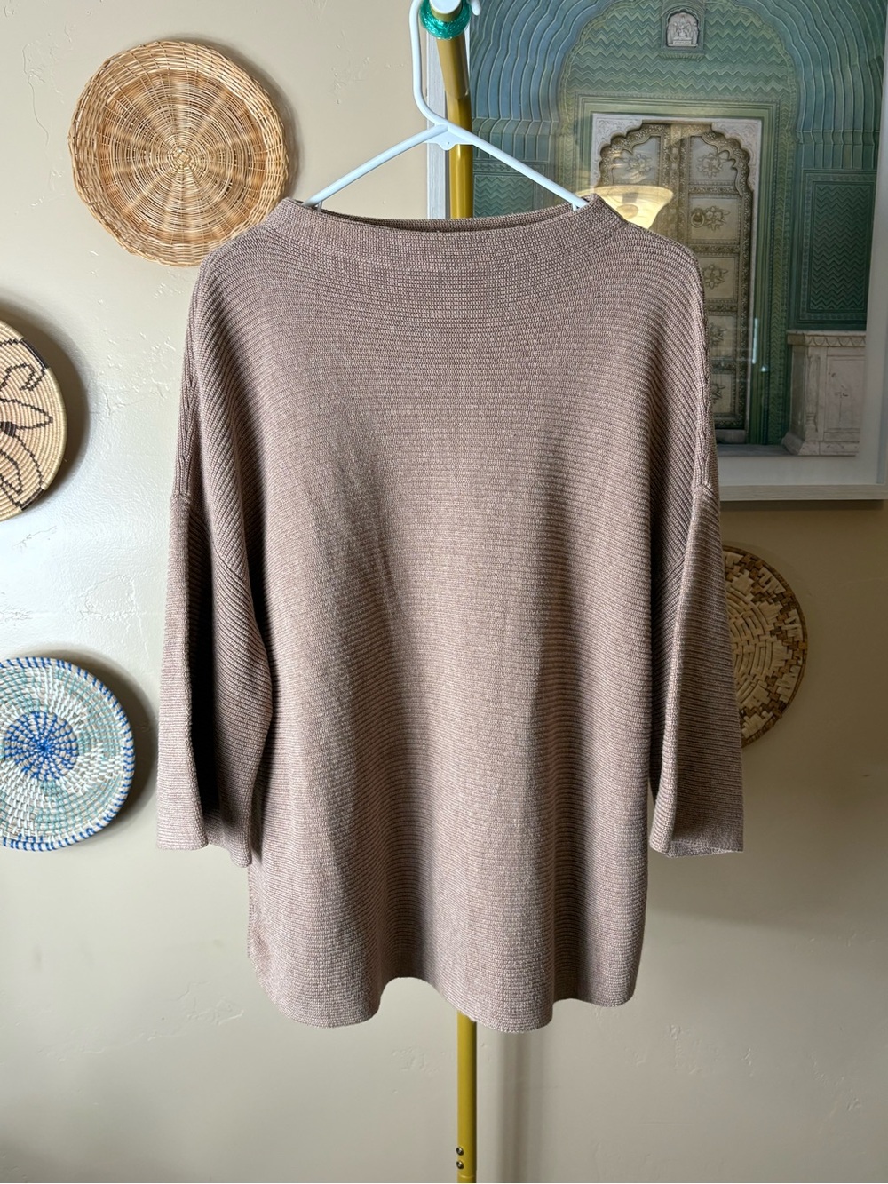 Oversized Scoop Neck Ribbed Sweater